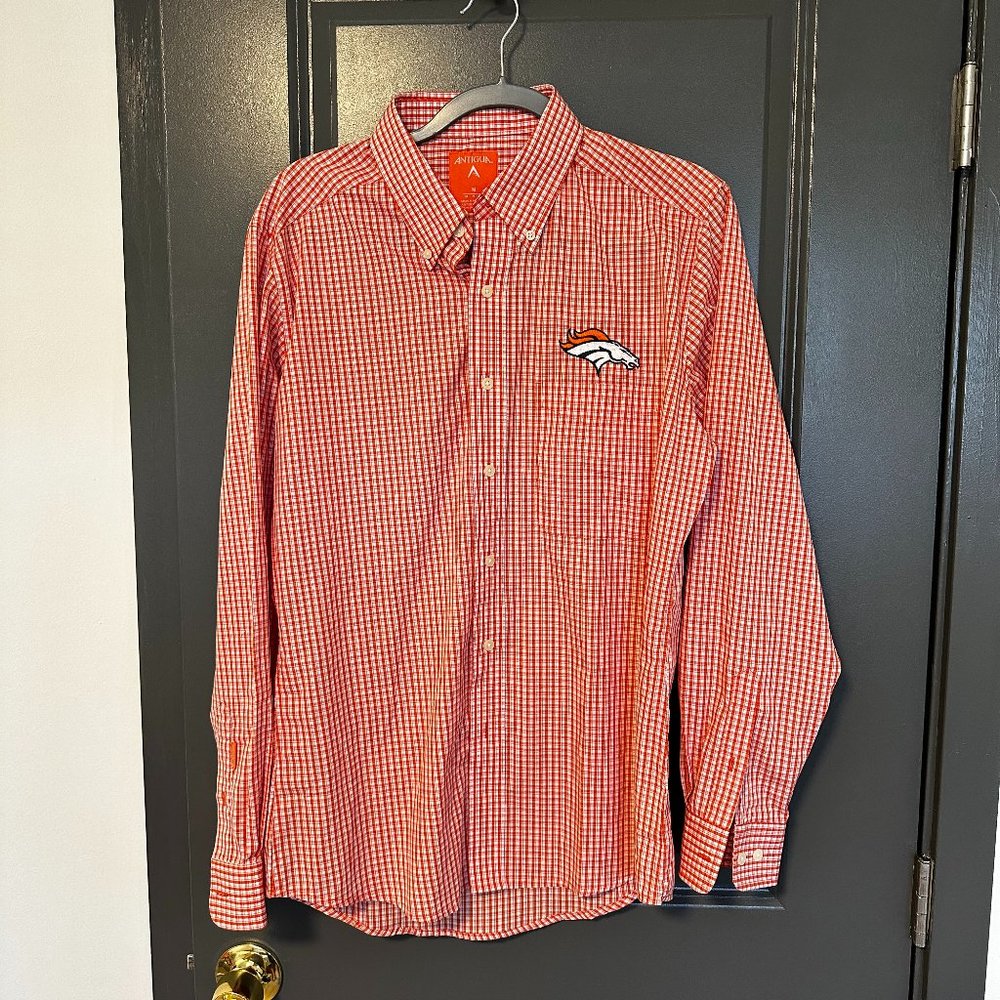 Men's Orange Denver Broncos Dress Shirt - Size: M